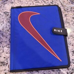 Vintage 1990s Mead Nike Swoosh Purple embroidered school pocket folder 90's kids